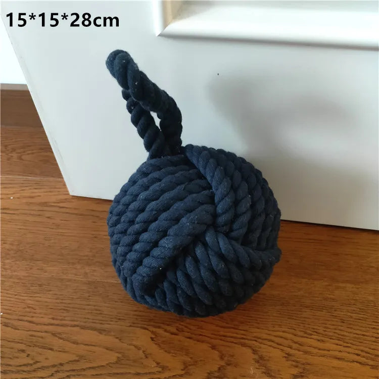 Türstopper im Mediterranen Stil – Dekorativer Seilball Türhalter | Kreatives Rustikales Design für Zuhause, Restaurants & Bars
