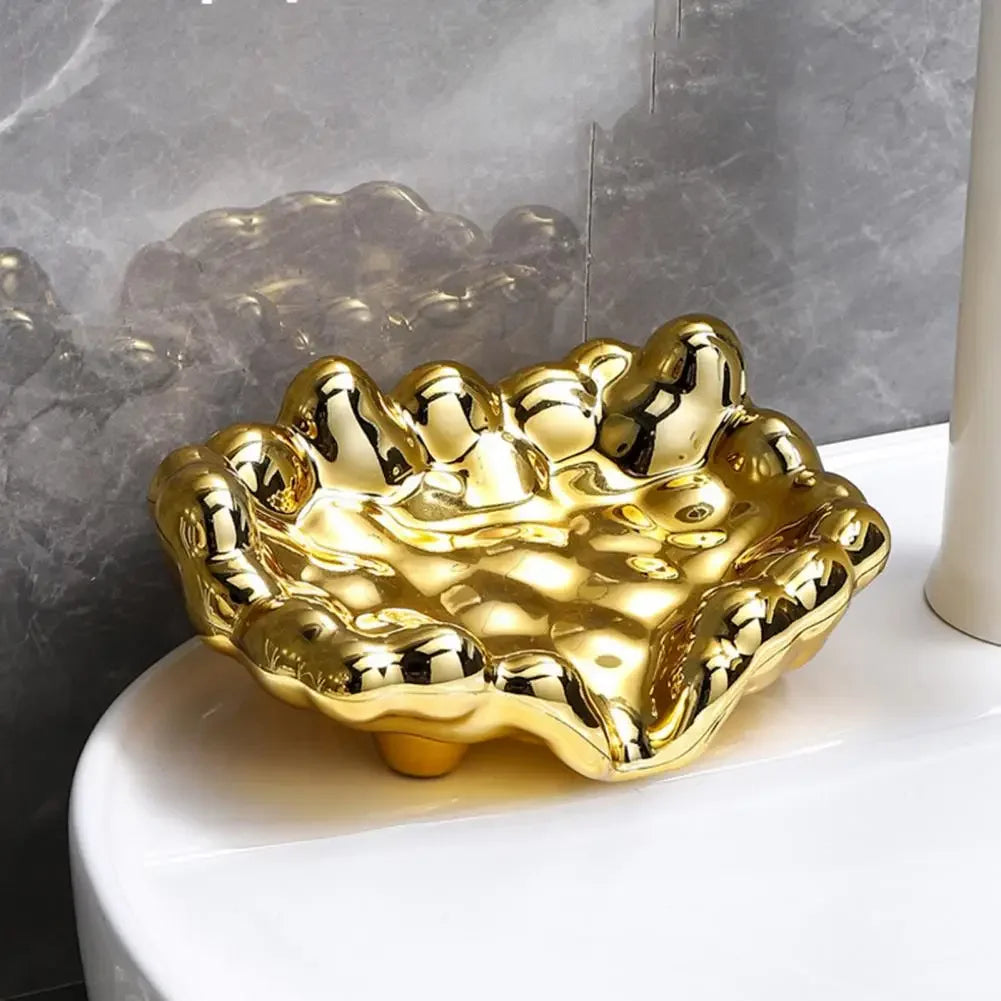 Schnellablauf-Seifenschale – Weiß/Gold/Silber Seifenhalter für Waschbecken & Badezimmer, Trocknet Schnell, Dropshipping-geeignet Kaufschwan®