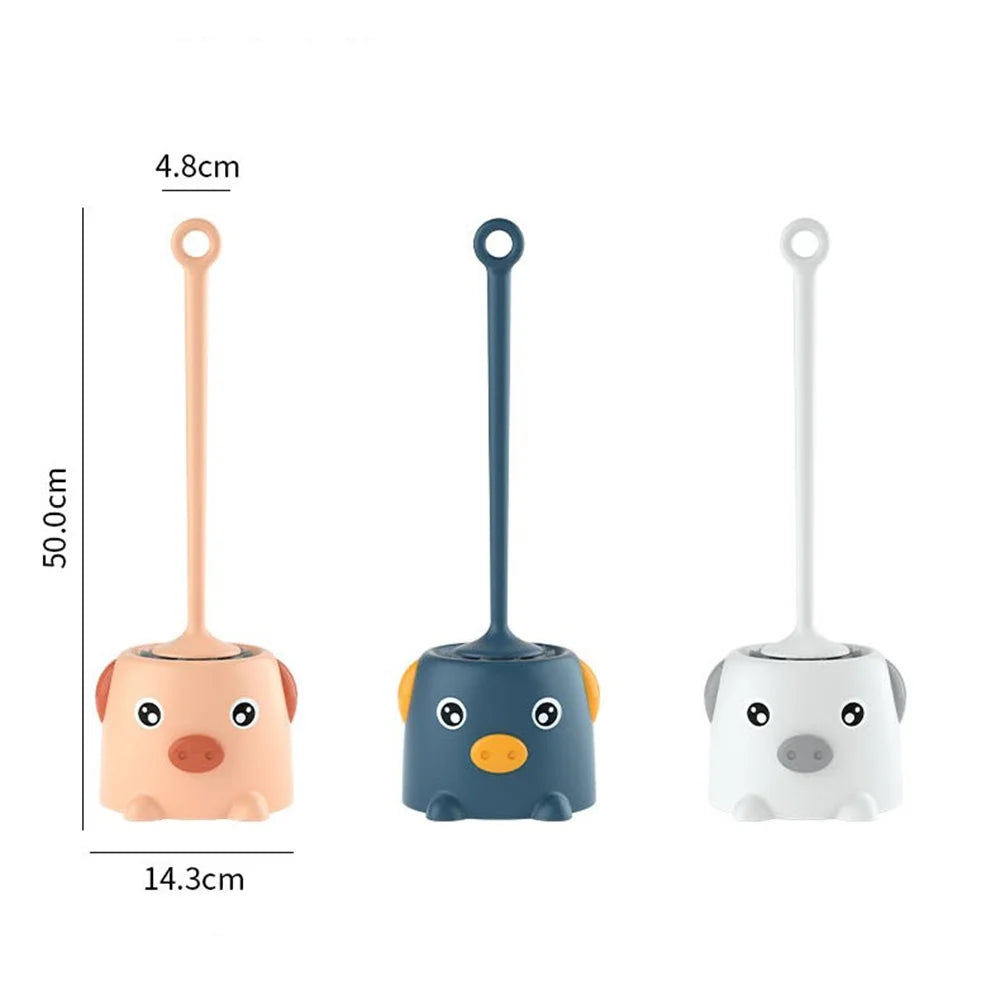 Toilettenbürste im Schweinchen-Design – Weiche Borsten, Auslaufsicherer Halter, Schnell Trocknend, WC-Reinigungsbürste Kaufschwan®
