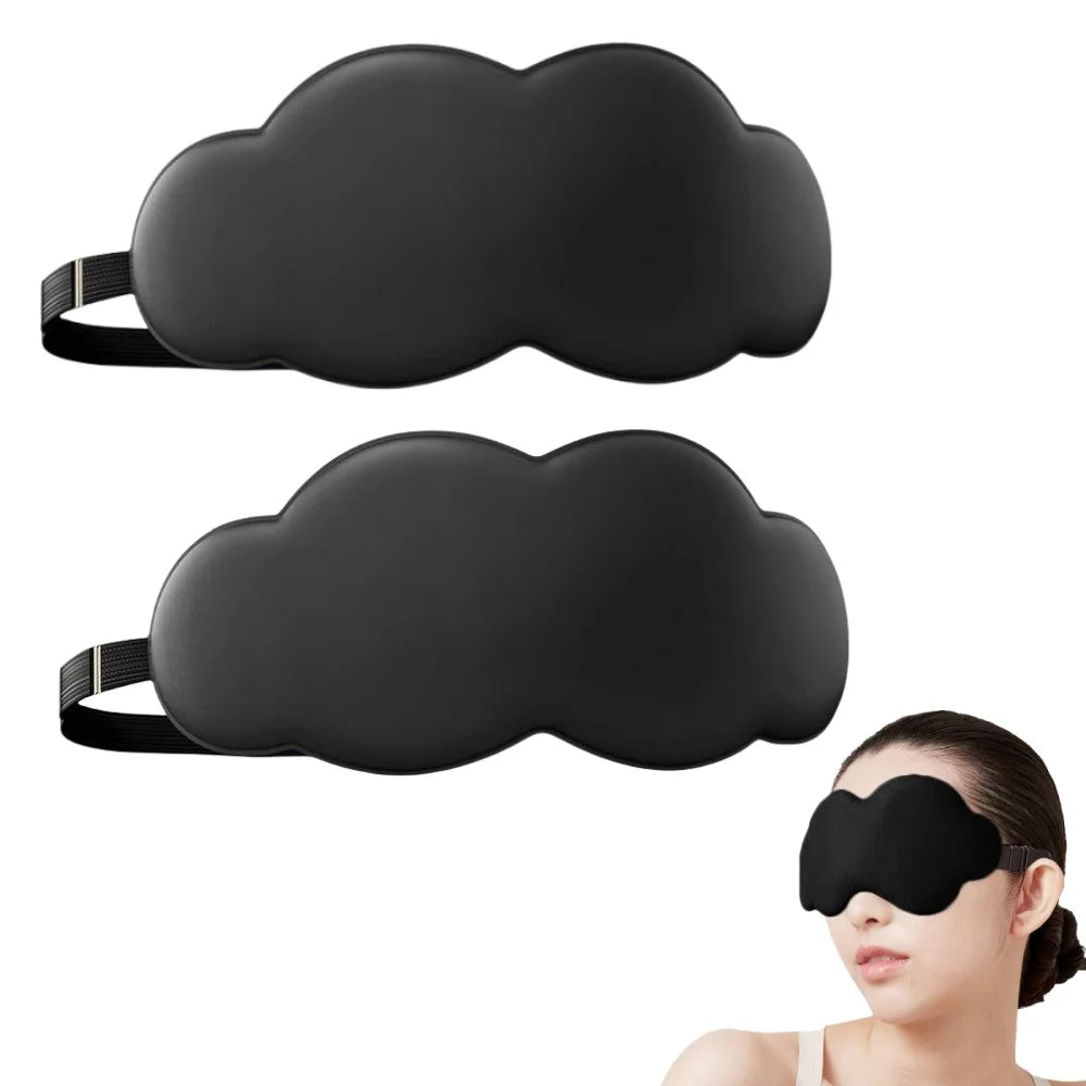 3D Schlafmaske mit Kontur | 100% Lichtblockierende Augenmaske | Ultrasofte, Hautfreundliche & Atmungsaktive Augenabdeckung für Schlaf, Reisen & Yoga Kaufschwan® Wolkenstil 2 Stück