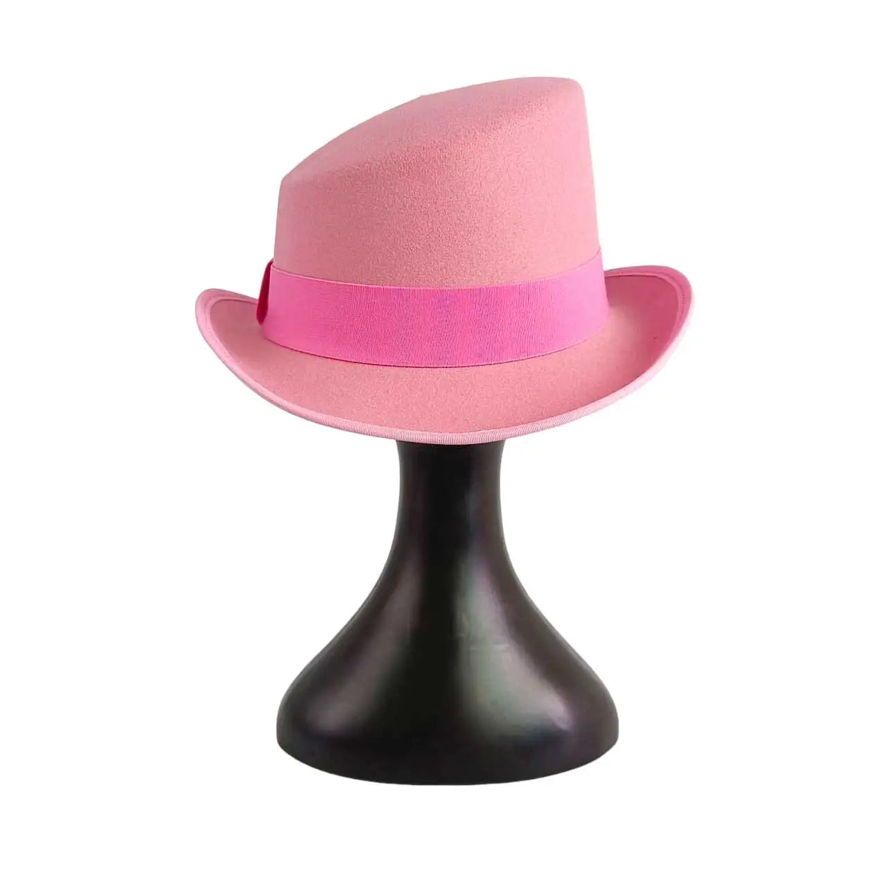 Großer High-Top Fedora Hut – Gentleman Bowler Hut, Britischer Stil, Herbst & Winter, Magic Hat für Herren Kaufschwan® Hellrosa 60-62CM
