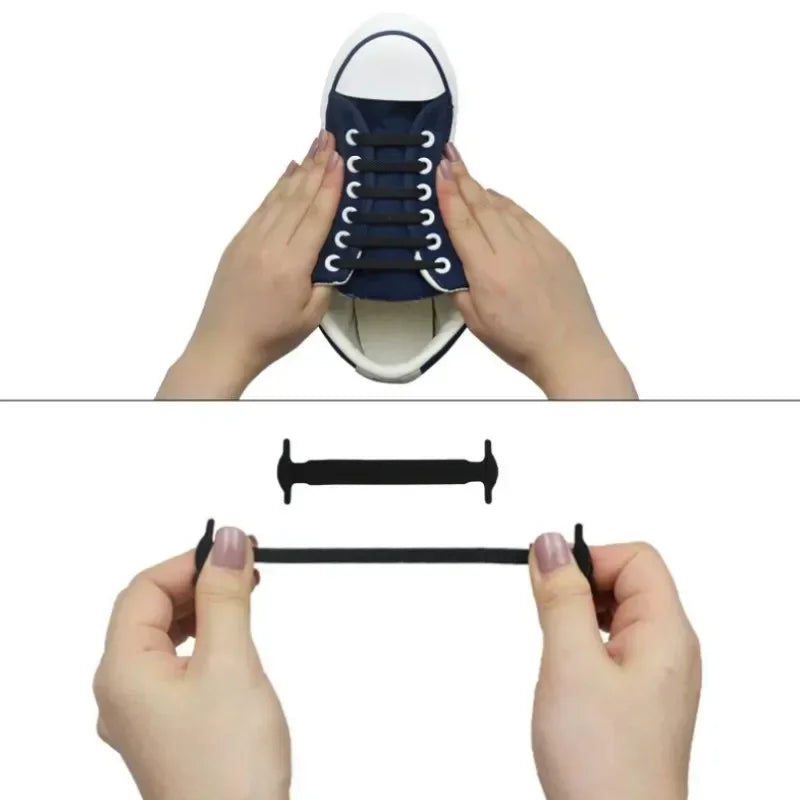 16 Stück Silikon Elastische Schnürsenkel – T-förmige No-Tie Laces | Unisex Mode Schuhbänder für Sneaker & Freizeitschuhe Kaufschwan®