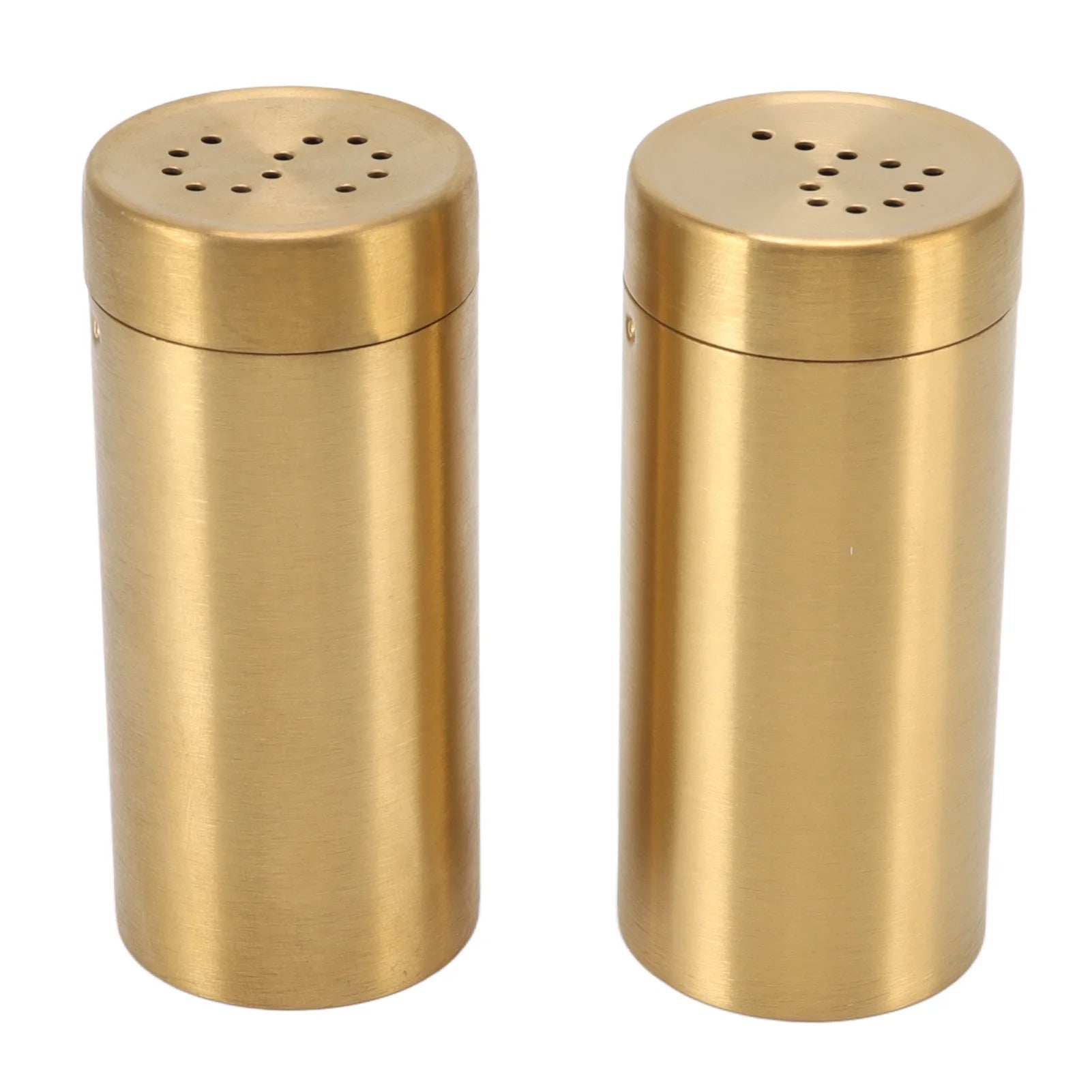 2er Set Gold Edelstahl Gewürzstreuer – Rostfreie Schraubdeckel Streuer für Salz, Zucker, Pfeffer & Paprika Kaufschwan®