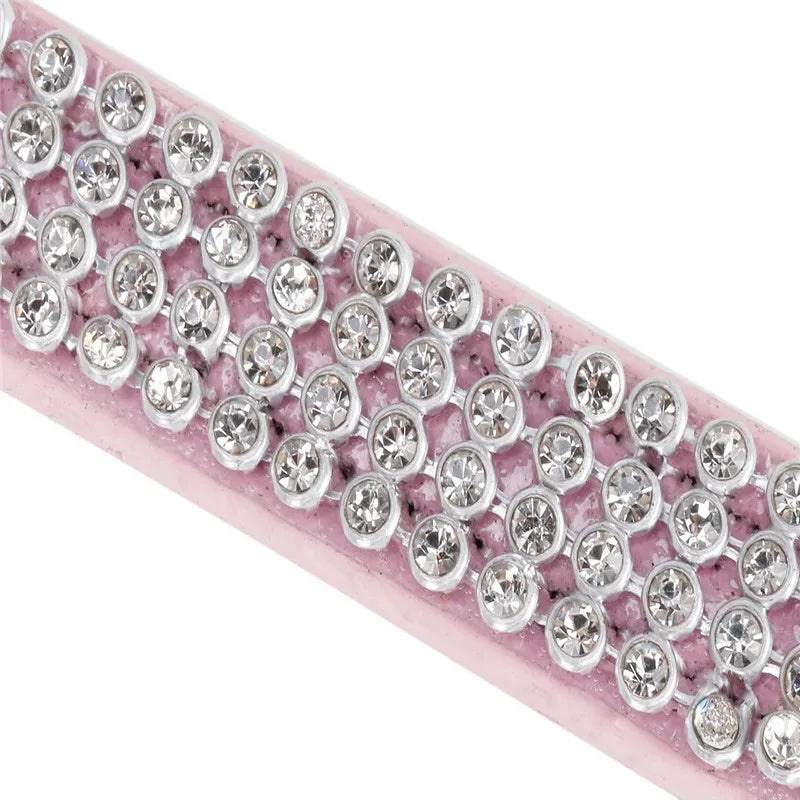 Wildleder Kristall Strass Hundehalsband Verstellbar Glitzer Halsband mit Zinklegierung Schnalle für Kleine Hunde Katzen Kaufschwan®