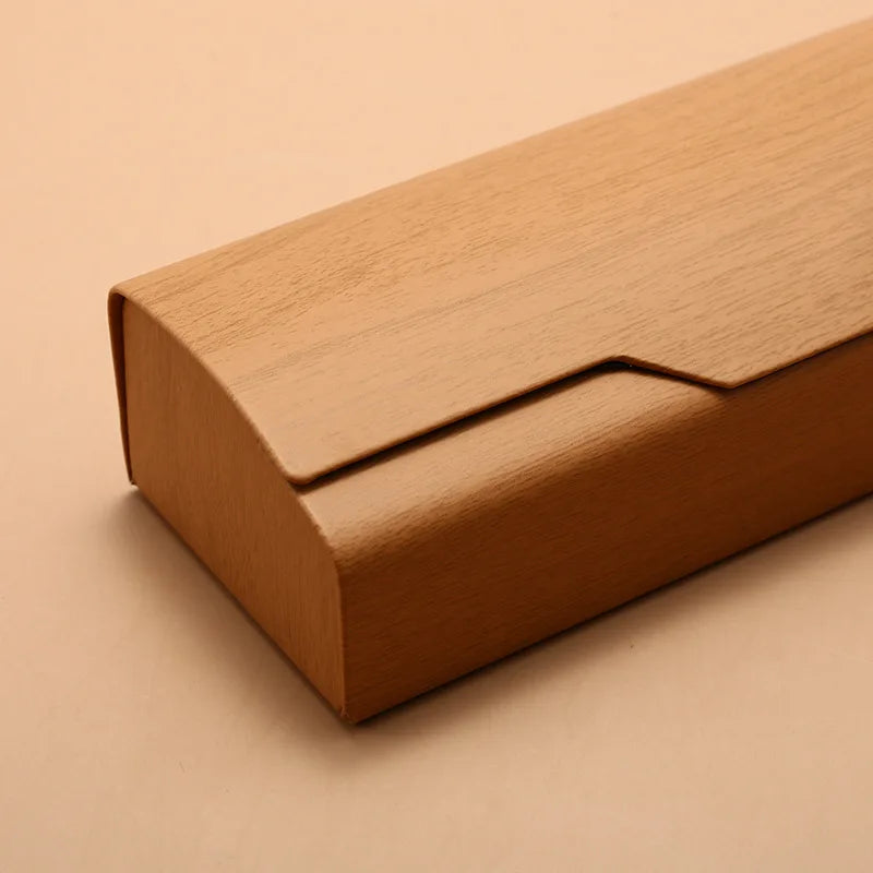 Brillenetui Holzoptik Klappdesign – Anti-Druck Schutzbox für Lese- und Sehbrillen Kaufschwan®