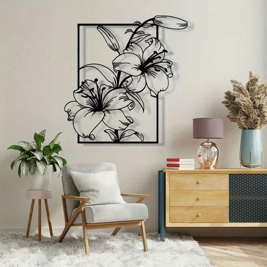 Metall Welcome Schild Wanddeko – Rostfrei Wasserdichtes Blumen Wandornament