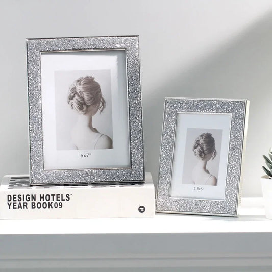 Eleganter Minimalistischer Kristall Metall Bilderrahmen – Premium Hochzeits- und Wohn Dekoration Kaufschwan®