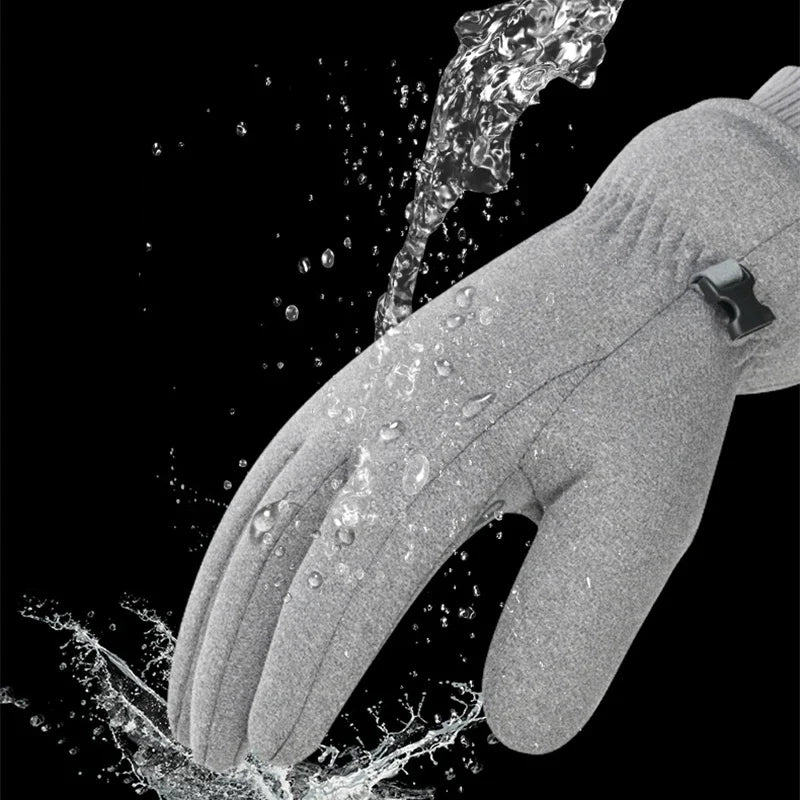 Herren Skihandschuhe – Wasserdichte Winddichte Winter Fäustlinge | Rutschfest Gefüttert mit Samt, Schneemobil & Motorrad Handschuhe für Winterreisen Kaufschwan®
