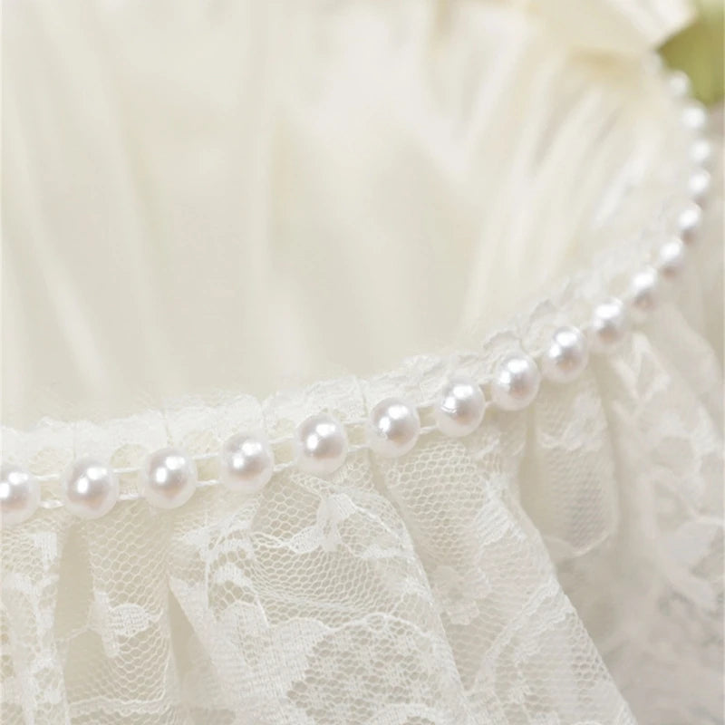 Blumenkorb für Blumenmädchen – Spitzenkorb mit Rosen für Hochzeit Kaufschwan®