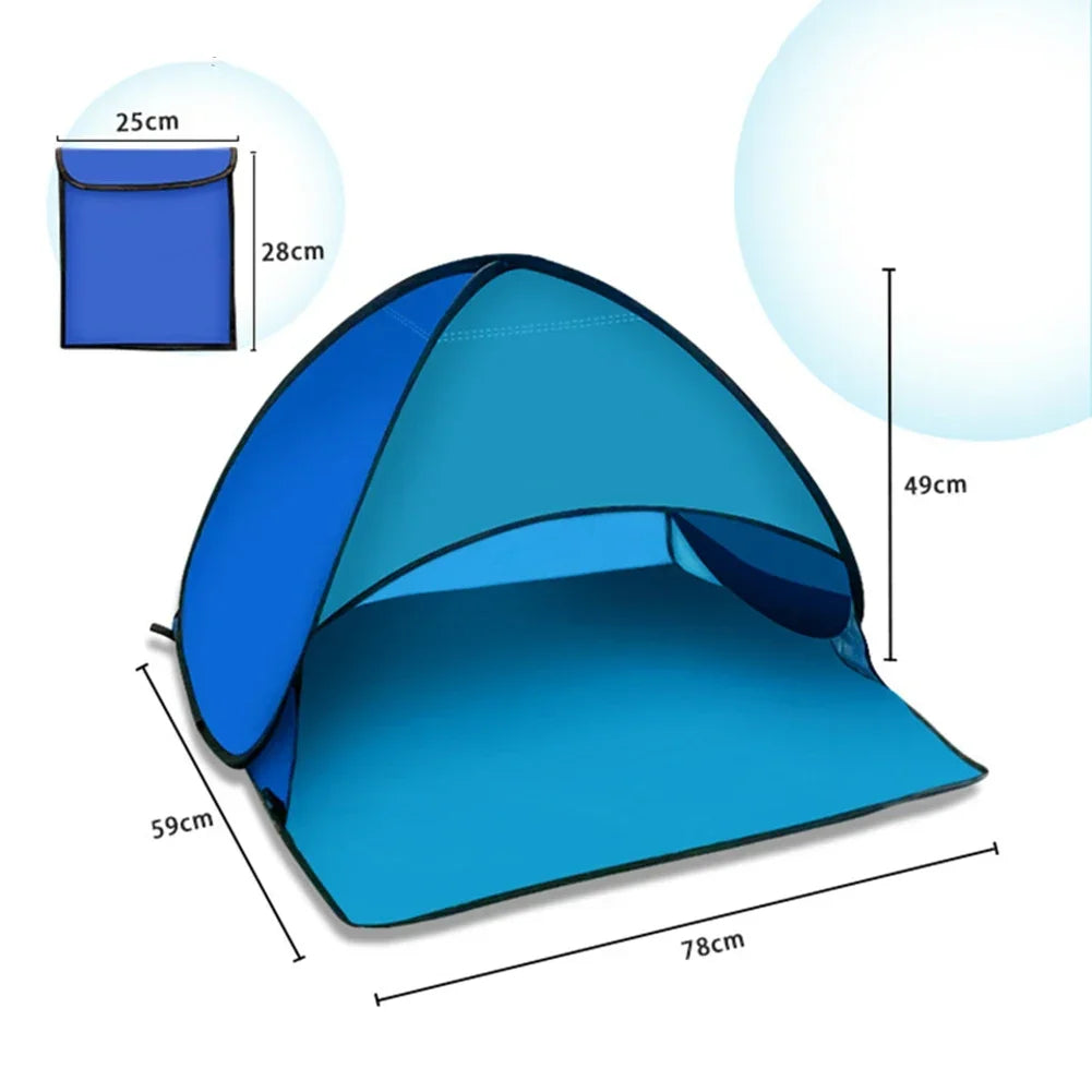 Tragbares Mini Sonnenschutz Zelt – Outdoor Kopfzelt Strand Sonnenschutz Wind- & Sandfest Pop-Up Sonnenblende Kaufschwan®