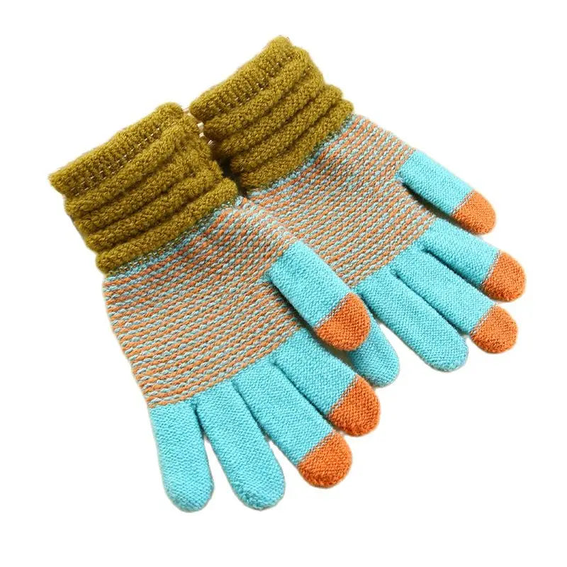 Damen Kaschmir Optik Strickhandschuhe – Warme Winterhandschuhe mit Touchscreen | Verdickte Vollfinger Handschuhe für Herbst & Winter Kaufschwan®
