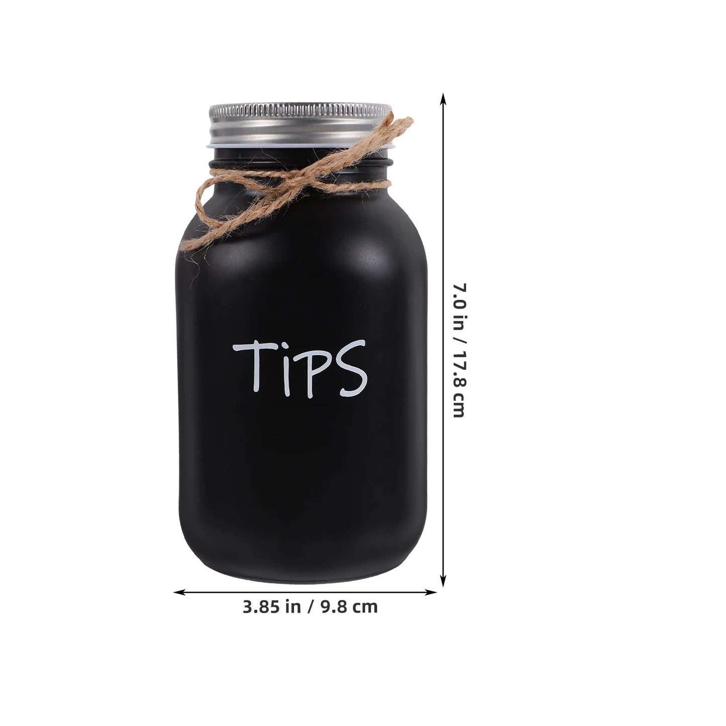 Tips/Trinkgeld Glas Sparschwein – Trinkgeldkasse - Geldspar Glas für Zuhause und Büro Kaufschwan®