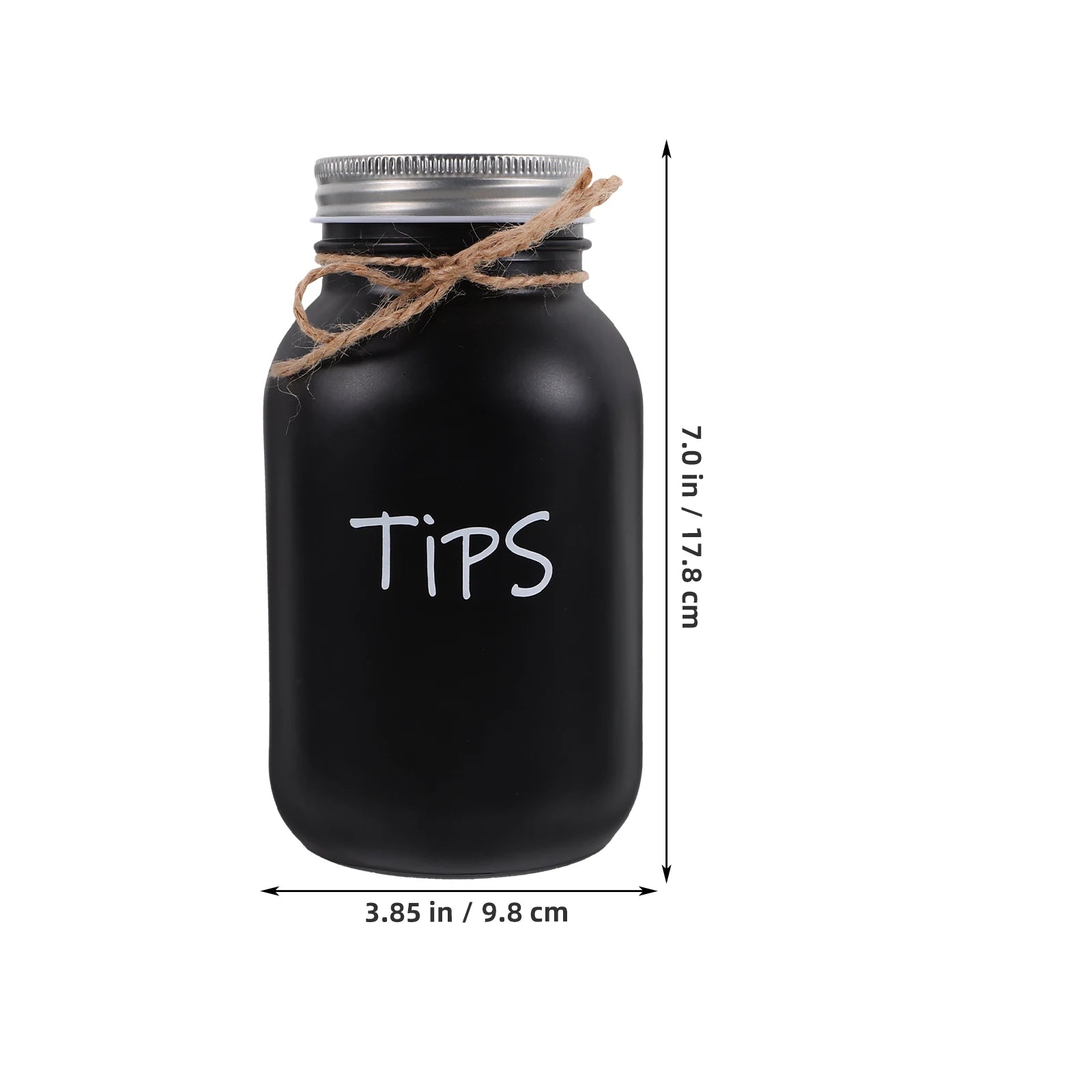 Tips/Trinkgeld Glas Sparschwein – Trinkgeldkasse - Geldspar Glas für Zuhause und Büro Kaufschwan®