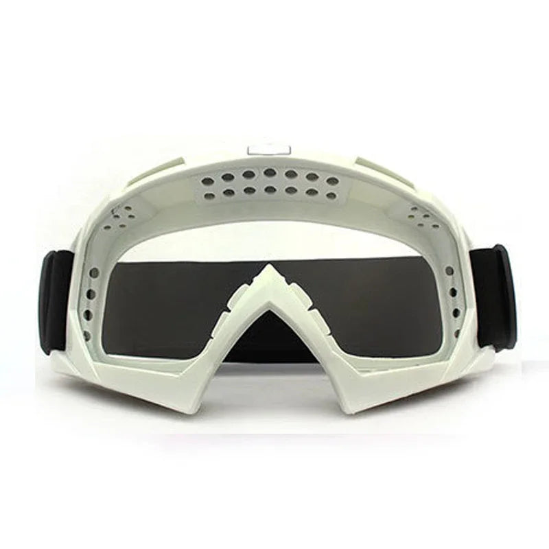 Transparente Skibrille – Winddichte Motorrad- & Fahrradbrille | HD Anti-Beschlag Schneebrille für Outdoor Sport & Winteraktivitäten Kaufschwan® Klar-Weiß