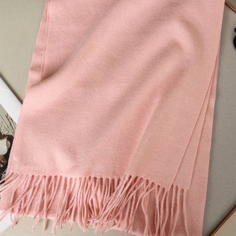 Bunte Winter Schals für Damen | Langer Kaschmir-Optik Wärmeschal | Einfarbig Hijab, Umschlagtuch & Pashmina Kopftuch Kaufschwan®