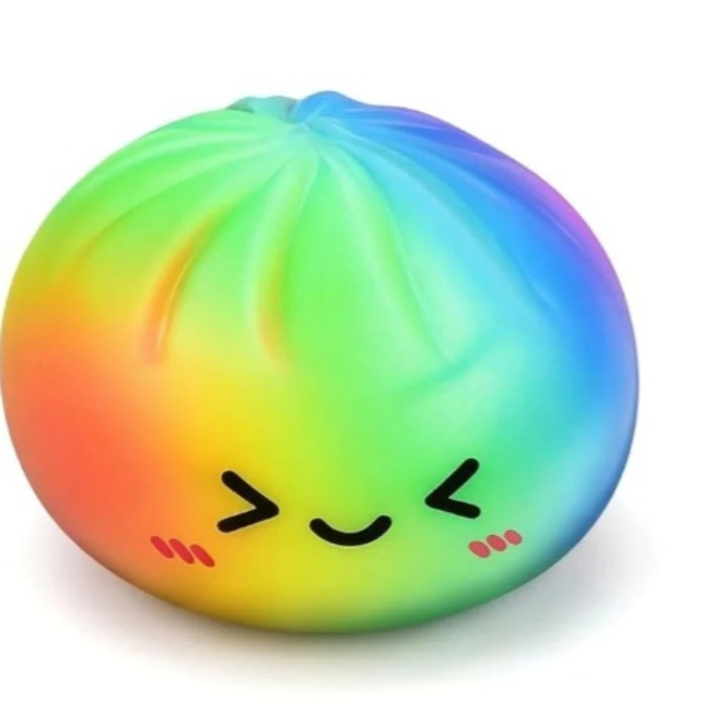 Regenbogen-Dumpling-Squishy mit Box – Weiches Slow-Rising Knautsch-, Fidget- & Sensorikspielzeug zum Stressabbau für Kinder und Erwachsene Kaufschwan®