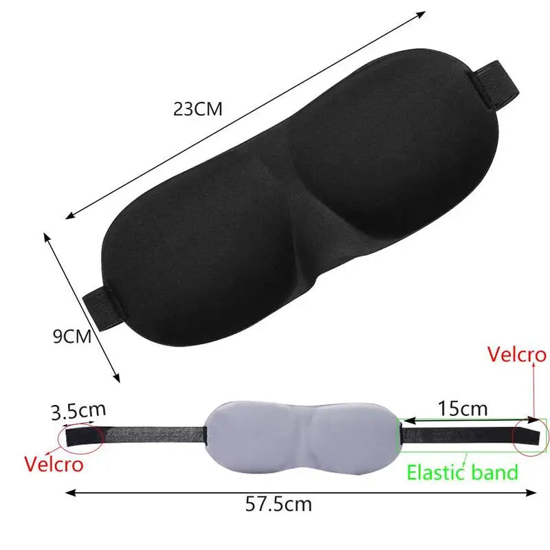 3D Schlafmaske Augenklappe | Weiche Gepolsterte Lichtblockierende Schlafmaske | Entspannungs- & Erholungshilfe Kaufschwan®