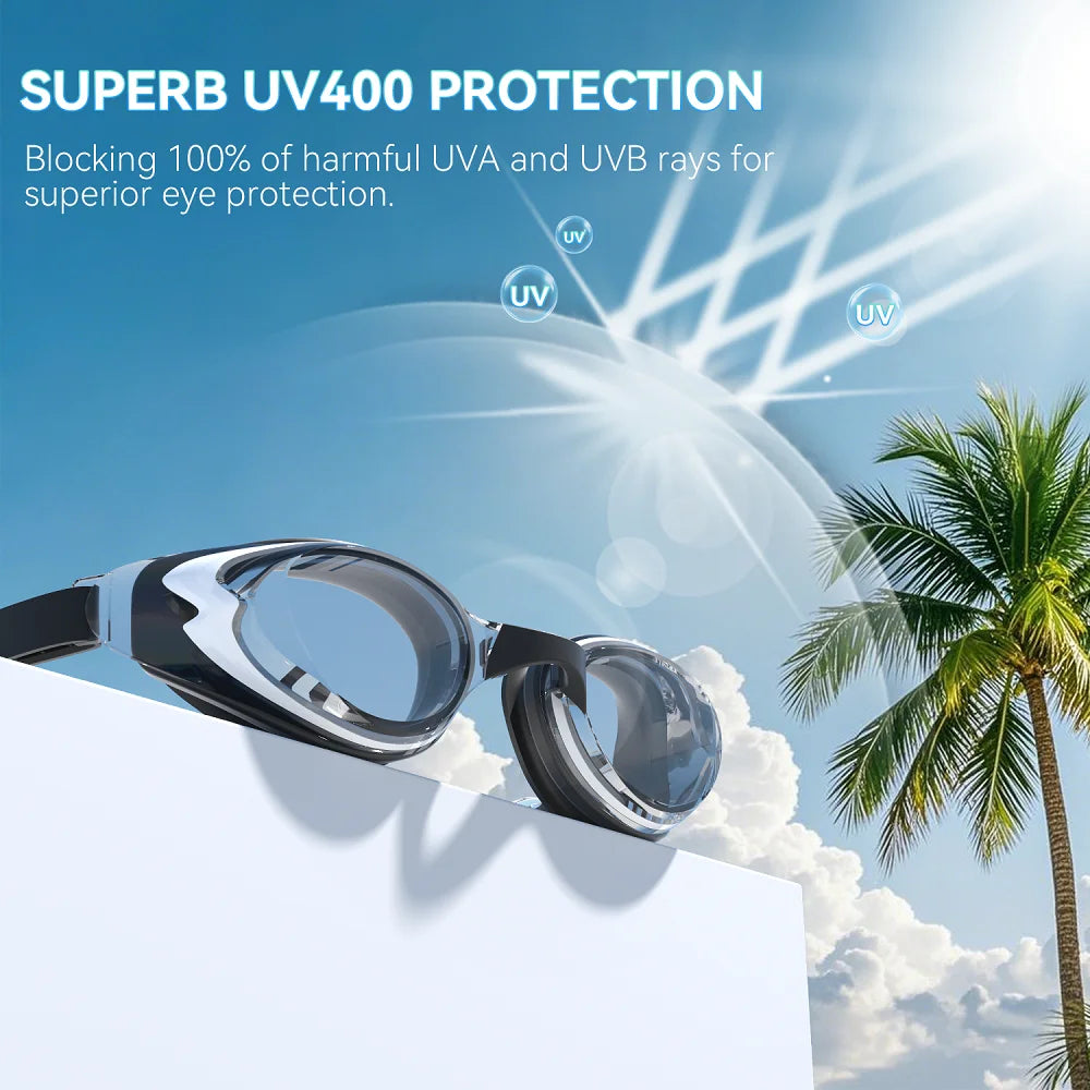Professionelle Schwimmbrille | Anti-Beschlag & Wasserdicht | Auslaufsicher mit 100% UV-Schutz für Herren & Damen Kaufschwan®