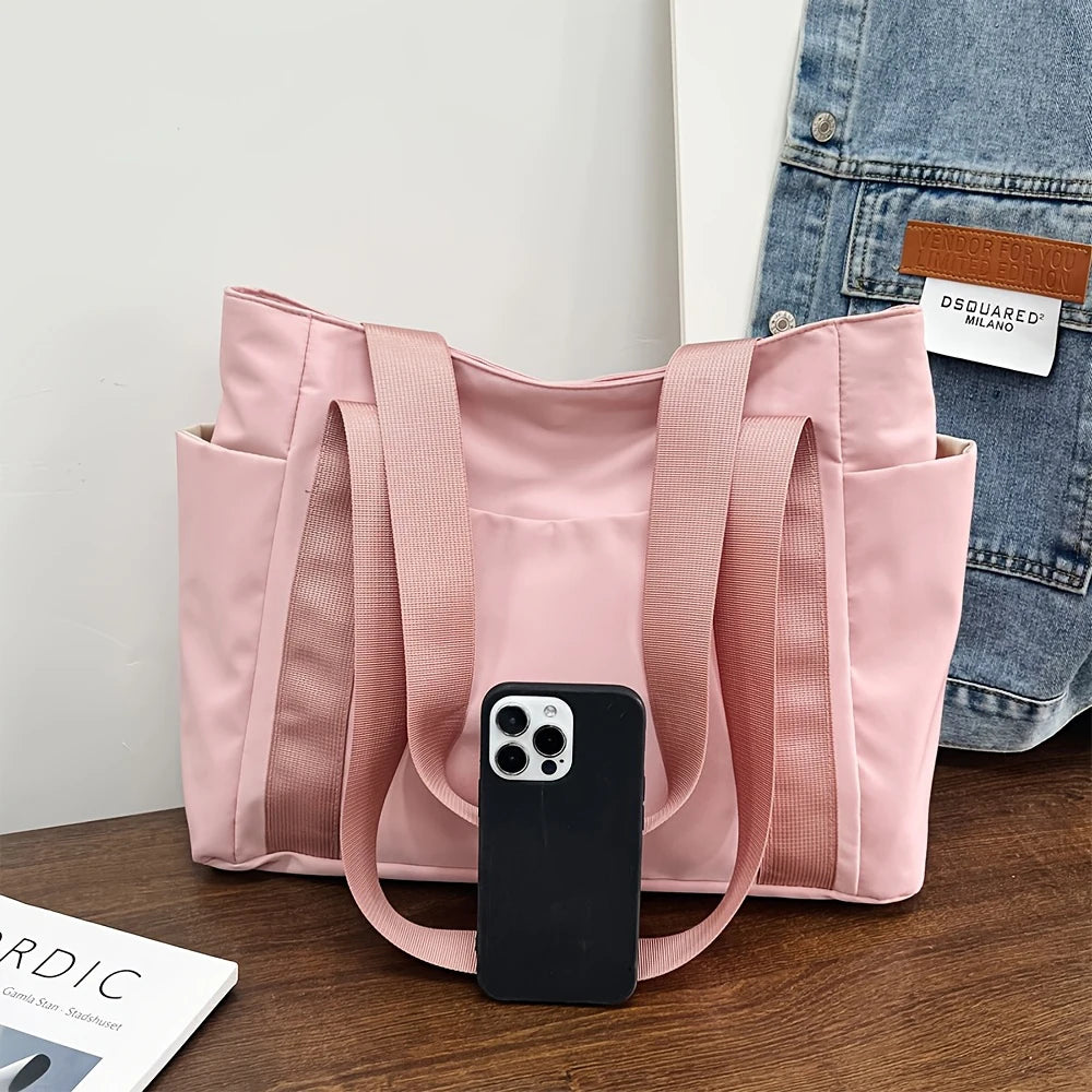Große Kapazität Casual Tote Bag für Damen – Leichte Oxford Stoff Schultertasche | Trendige Handtasche für Arbeit & Alltag Kaufschwan®