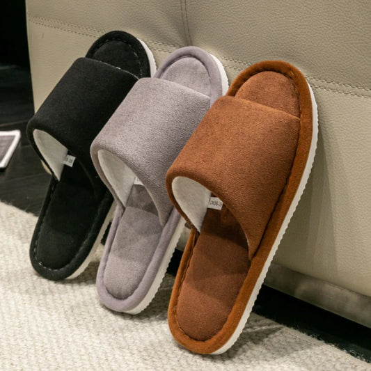 Herren Open-Toe Hausschuhe | Hochwertige, Weiche & Bequeme Schuhe für Zuhause | Rutschfest & Geräuschlos Kaufschwan®