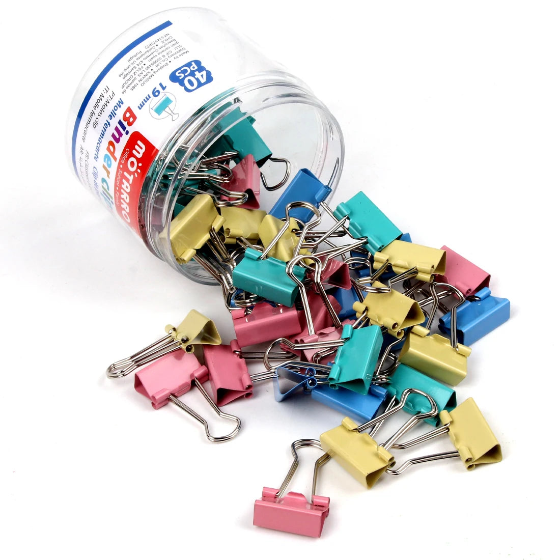40 Stück Bunte Dovetail Büroklammern – 19mm Langstiel-Klammern | Praktische Papierclips für Schule, Büro & Studium (1 Box) Kaufschwan®