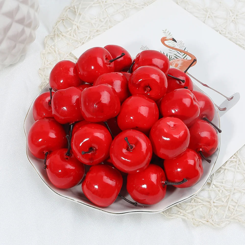 Künstliche Erdbeeren – Plastik Simulationsfrüchte (10 / 30 Stück) für Party-, Hochzeits- & Wohndekoration Kaufschwan® Apfel 10 Stück