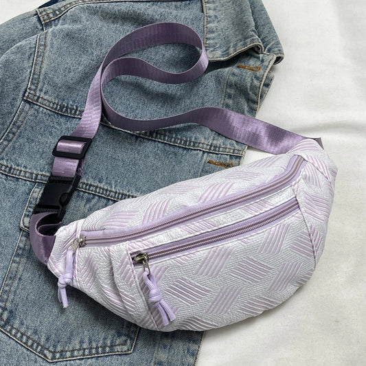 Damen Gürteltasche – Schlichte Nischen Brusttasche | Modische Hüfttasche für Studentinnen & Alltag Kaufschwan® Lila