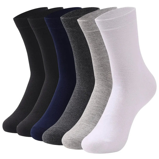 5 Paare Herren Baumwoll-Atmungsaktive Schweißabsorbierende Kurzsocken | Einfarbige Wadenlange Sport- & Business-Socken Kaufschwan® 5 Paare Gemischt Einheitsgröße