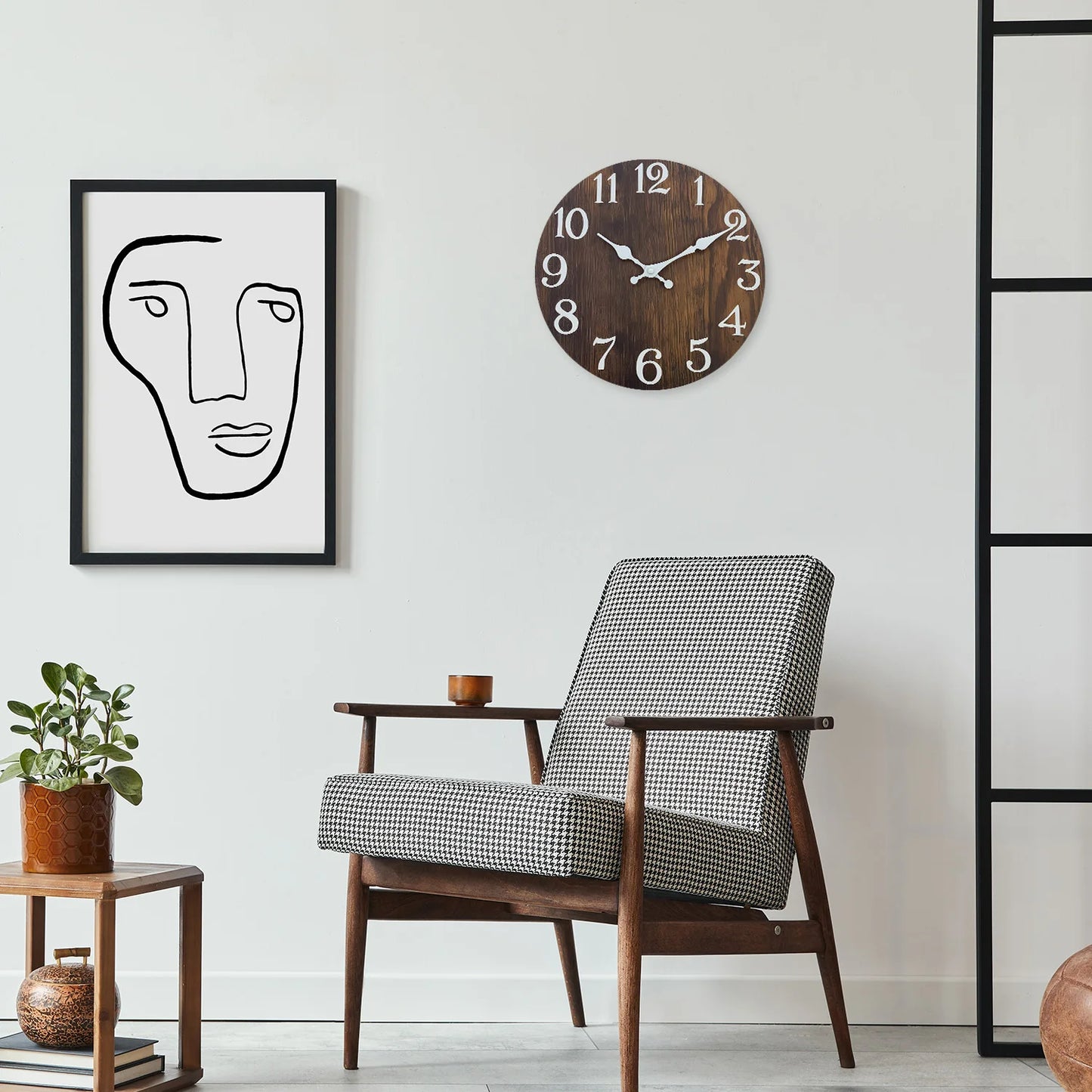 Retro Holzmaserung Wanduhr – Leise Quarz Vintage Deko Uhr Kaufschwan®