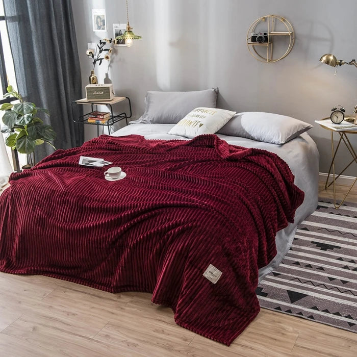 Flanell-Bettdecke – Weiche & Warme Kuscheldecke für Einzel-, Queen- & King-Size-Betten