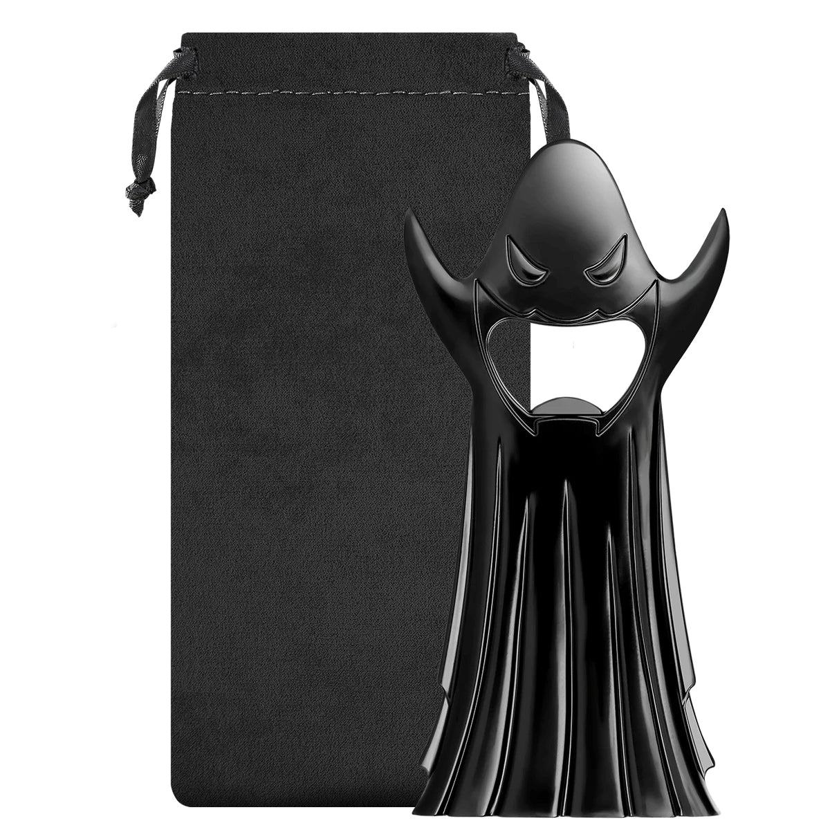 Geist Flaschenöffner – Halloween Metall Bar Werkzeug Geschenk Kaufschwan® Schwarz mit Tasche