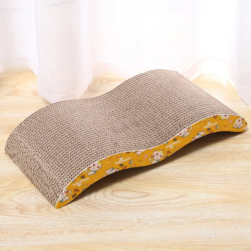 Wellpappe-Kratzbrett für Katze – Kratzfeste Krallenfläche mit Sofaform & Liegeplatz für Katze Kaufschwan®