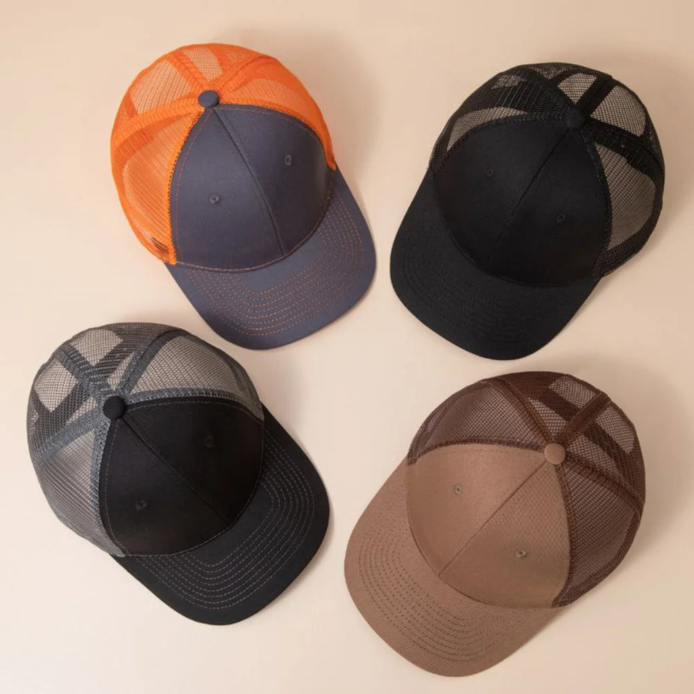 Casual Mesh Sommer Baseballkappe | Atmungsaktiv UV-Schutz Outdoor Reise Sonnenhut | Verstellbarer Hip-Hop Sport Schirm für Herren & Damen Kaufschwan®