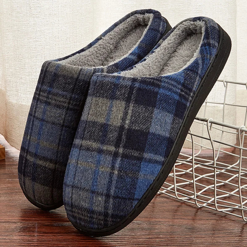 Herren Plüsch Hausschuhe | Bequeme Memory Foam Schuhe | Winter Warm & Weich Schlafzimmer Hausschuhe Kaufschwan®