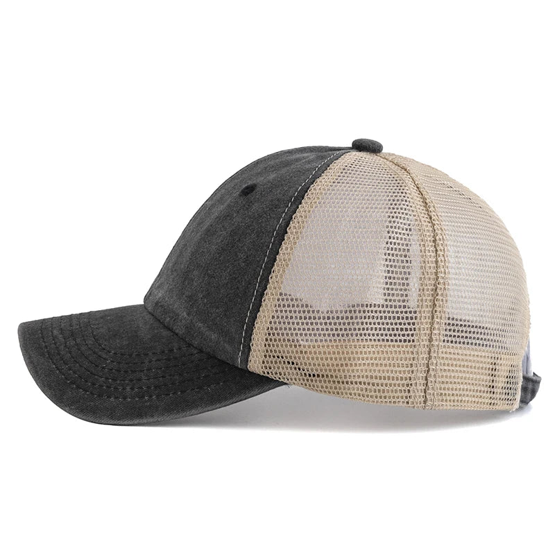 Hot Sale Unisex Trucker Hut | Mehrfarbige Einfarbige Baseballkappe | Washed Cotton Kappe für Herren & Damen Kaufschwan®