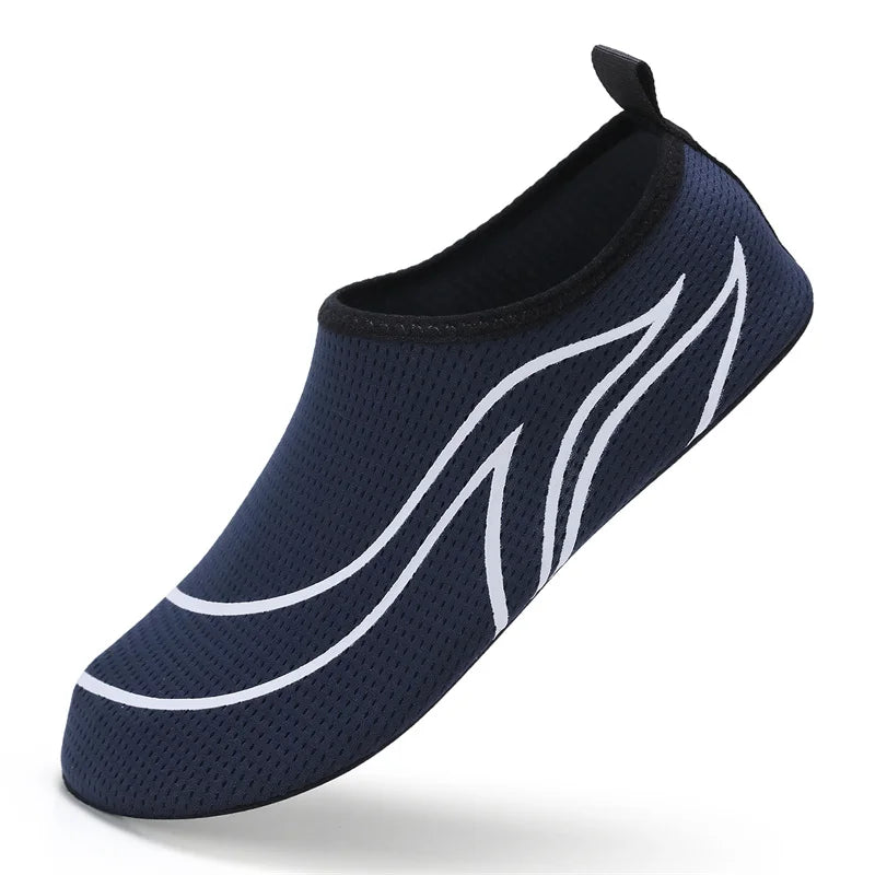 Schnelltrocknende Aqua-Schuhe für Damen & Herren – Leichte, flexible Wasserschuhe mit Anti-Rutsch-Sohle für Strand & Sommer Kaufschwan® Blau 2 36-37