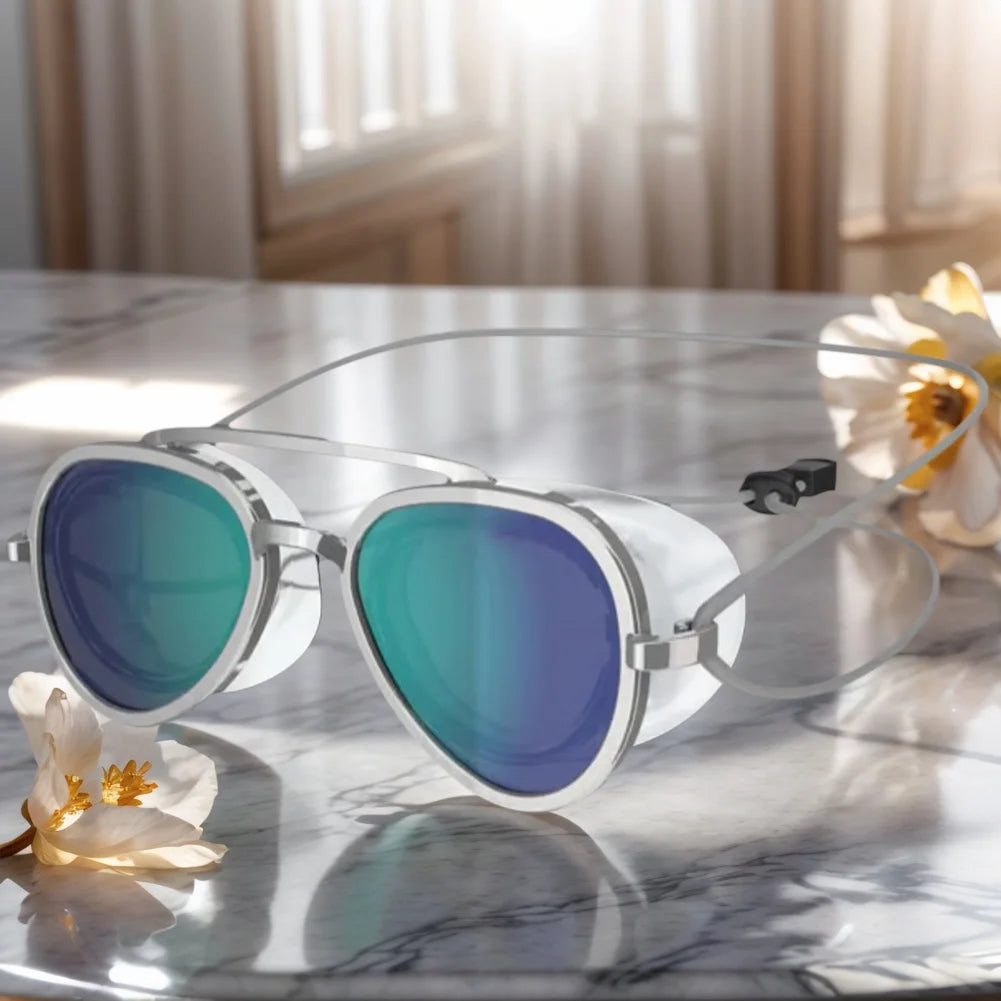 Anti-Beschlag Schwimmbrille | Auslaufsicher Retro Design | Verstellbare Profi Vollwinkel-Brille für Erwachsene & Jugendliche Kaufschwan®