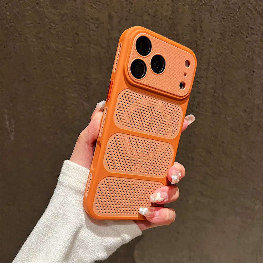 Wärmeableitende MagSafe-Magnethülle für iPhone 18 Pro & iPhone 18 Pro Max – Schutzhülle mit Kameraschutz Kaufschwan® Orange iPhone 18 Pro