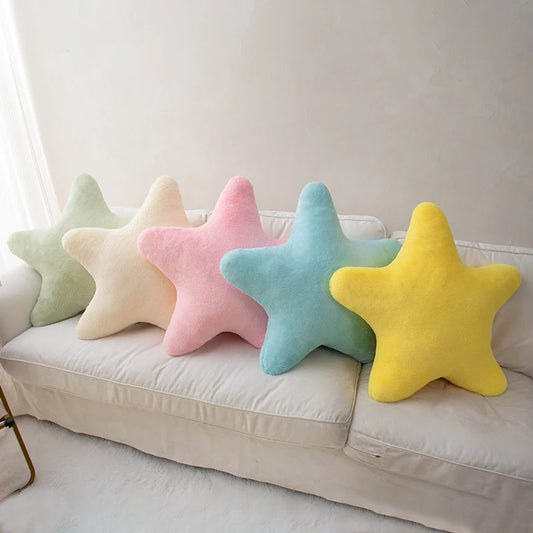 Sternförmiges Plüschkissen | Weiches Dekokissen | Niedliches Kissen für Kinderzimmer & Wohnzimmer Kaufschwan®