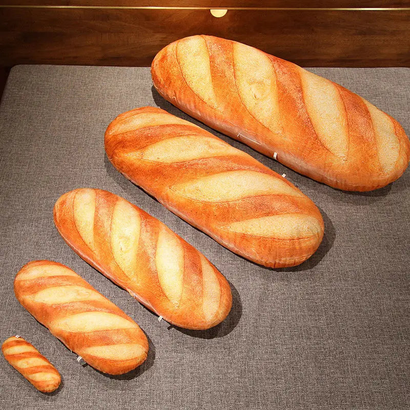 Französisches Baguette Plüschkissen | Weiches Gefülltes Lebensmittel Plüschie | 20-100cm | Partydeko, Schlafbegleiter & Geschenk Kaufschwan®