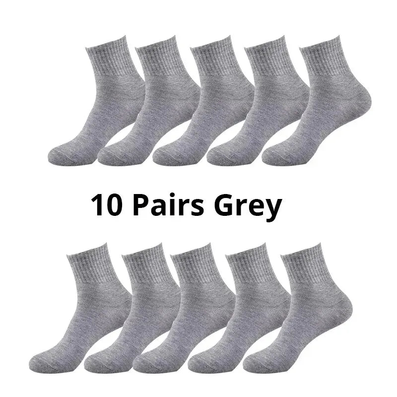 10 Paare Herren Atmungsaktive Komfort-Bürosocken | Freizeit- & Businesssocken für Sneaker & Arbeit | Ganzjahres Kaufschwan® 10 Paare Grau Einheitsgröße