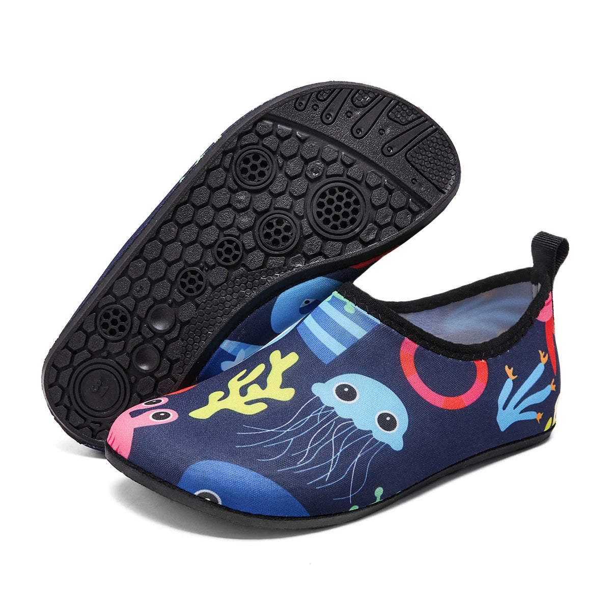 Kinder Schnelltrocknende Wasserschuhe – Leichte Barfuß Badesocken & Aqua Schuhe für Jungen & Mädchen Kaufschwan® Dunkelblau 2 26/27
