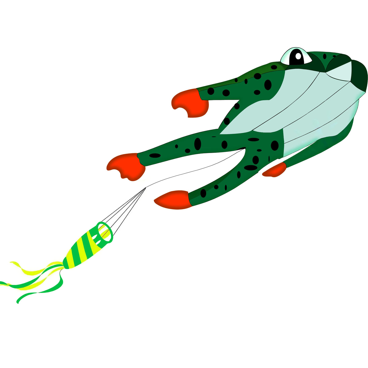 71-Zoll Riesiger Froschdrachen – Großer Einleiniger Tierdrachen für Kinder, Strand und Freizeit im Freien Kaufschwan®
