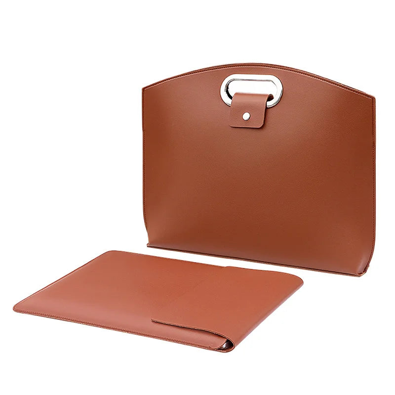 Luxuriöse Business Laptop Tasche – Wasserdichte Computer Aktentasche, Dokumenten-Handtasche & Elegante Tragetasche für Damen & Herren Kaufschwan® Braun 13-15 Zoll