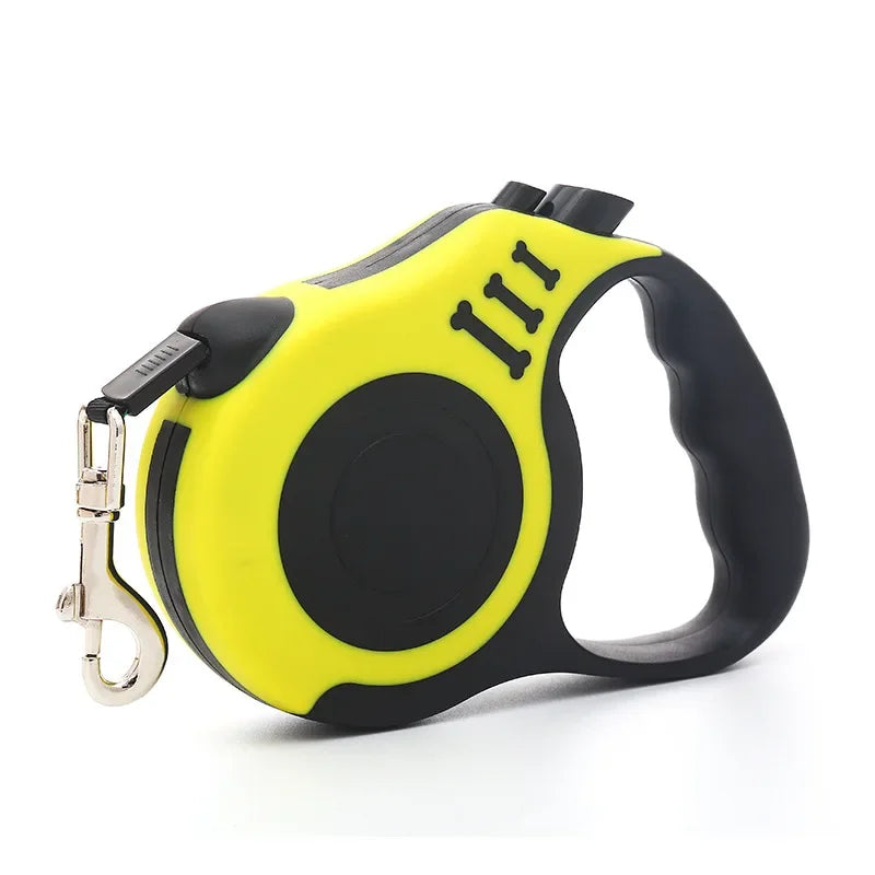 3M 5M Ausziehbare Hundeleine Automatische Flexible Nylon Rollleine für Kleine Mittelgroße Hunde Kaufschwan® Gelb 3M