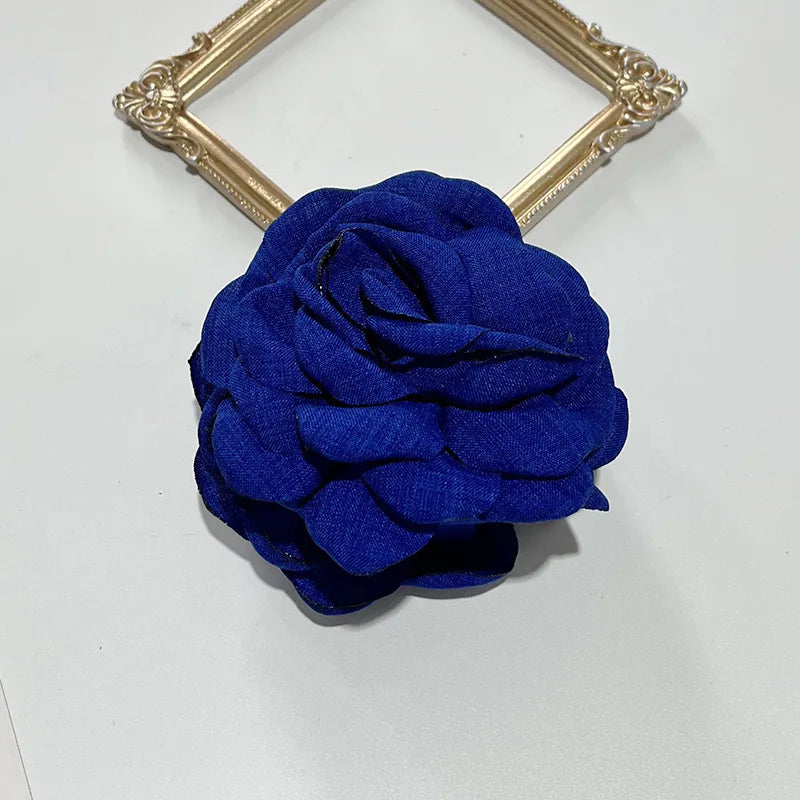 Stoff-Rosen-Haarklammern – Elegante Haaraccessoires für Damen & Mädchen Kaufschwan® Blau