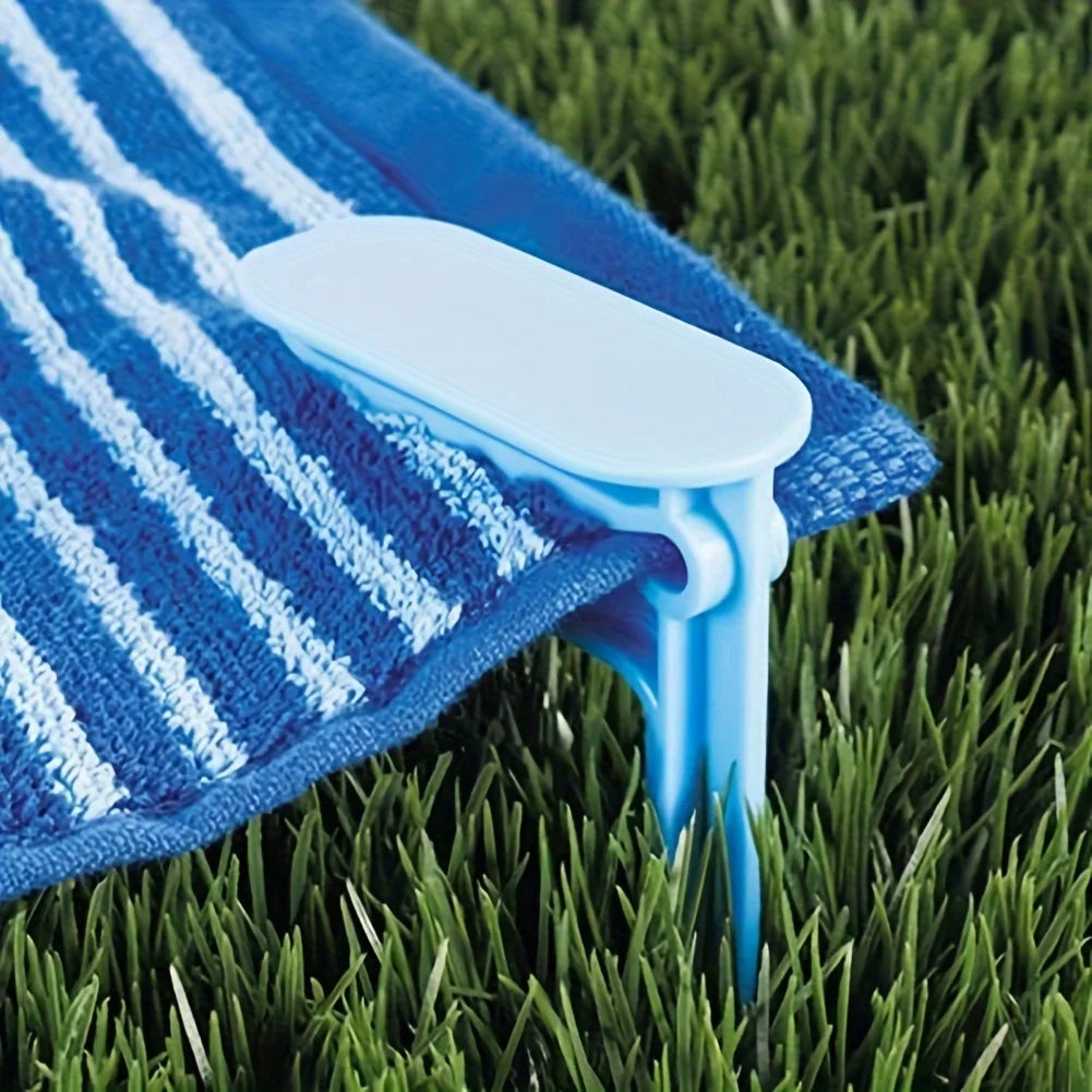 Outdoor Strandtuch- & Picknickdeckenhalter – Windfeste Kunststoff Clips | Decken- & Zeltbefestigung für Camping & Reisen Kaufschwan®