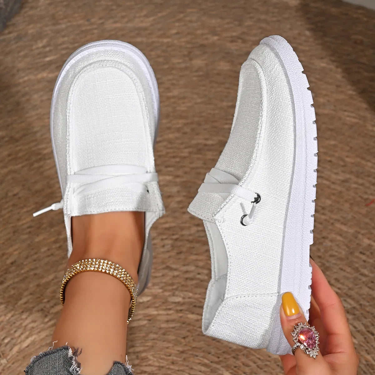 Frühling & Herbst Damen Vulcanized Sportschuhe – Modische Flache Sneaker | Bequeme Freizeitschuhe für Jeden Tag Kaufschwan®