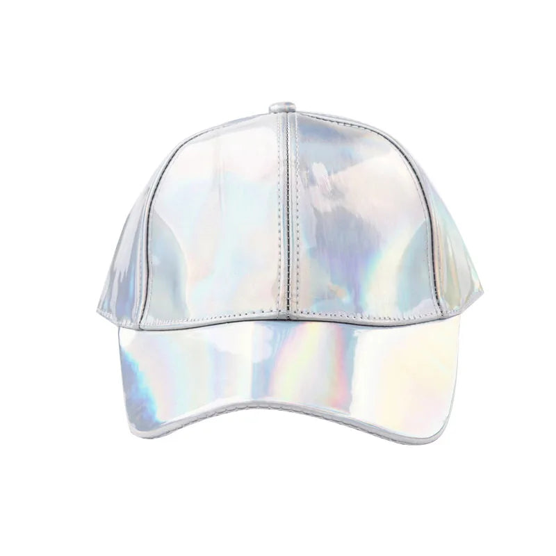 Unisex PU Rainbow Farbwechsel Baseballkappe | Fashion Erwachsenen Laser Hip Hop Kappe | Outdoor Freizeit Snapback Glänzende Party Kappe Kaufschwan®