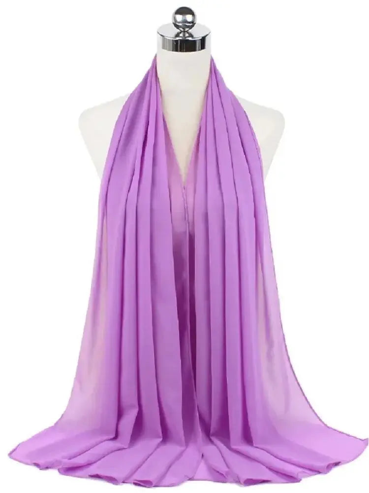 Damen Hijab aus Chiffon – Sofort Tragbares Kopftuch | Einfarbiger Instant Hijab Schal, Arabischer Wrap & Islamischer Schal